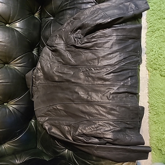 Tiboa Leathers Real Soft Black Leather Zipper Jacket Biker Style Size M - Picture 9 of 13